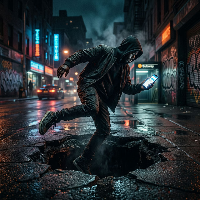 Texting on My Cell and Stepped In A Hole