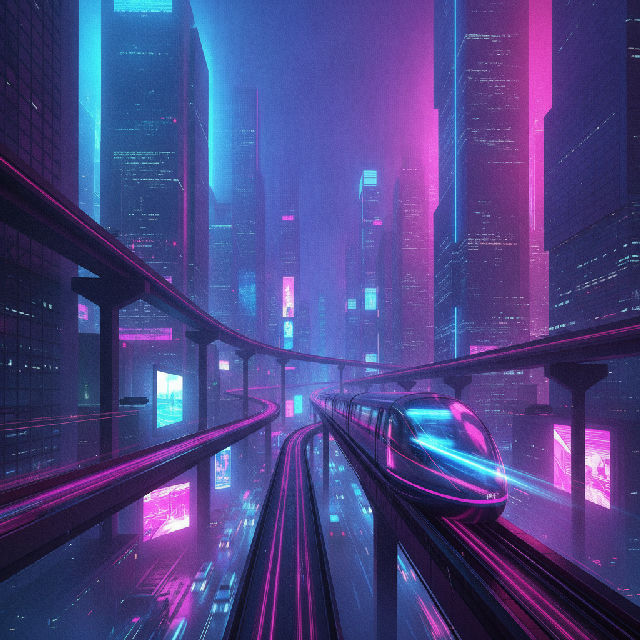 Neon Haze Commute