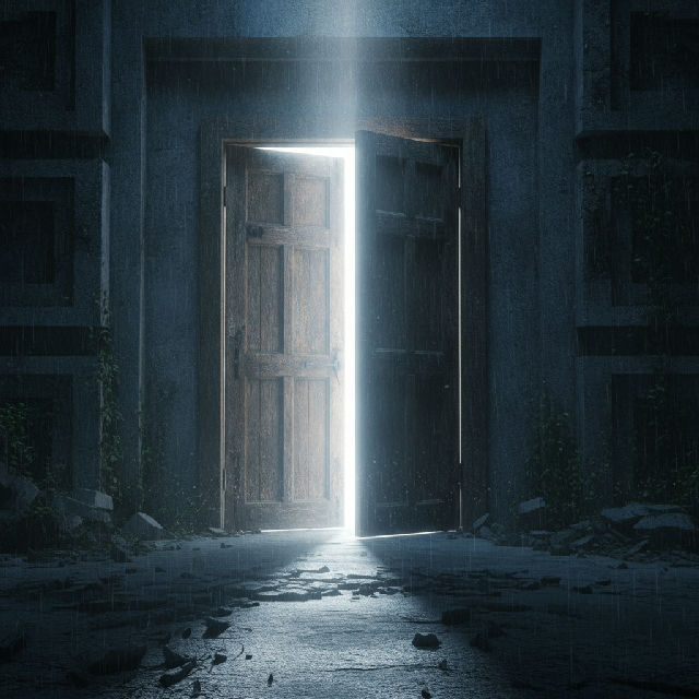 The door remains open
