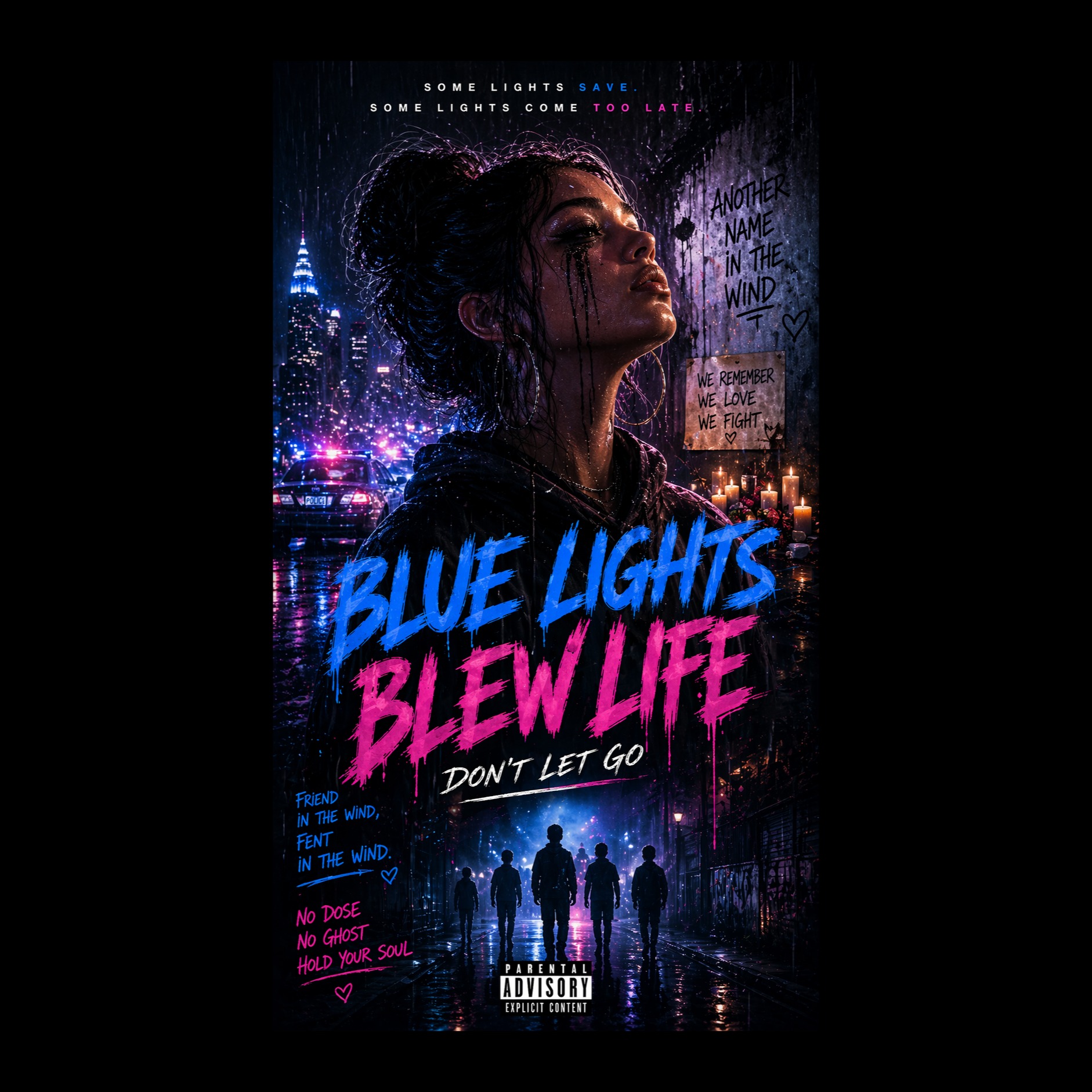 Blue lights / blew life