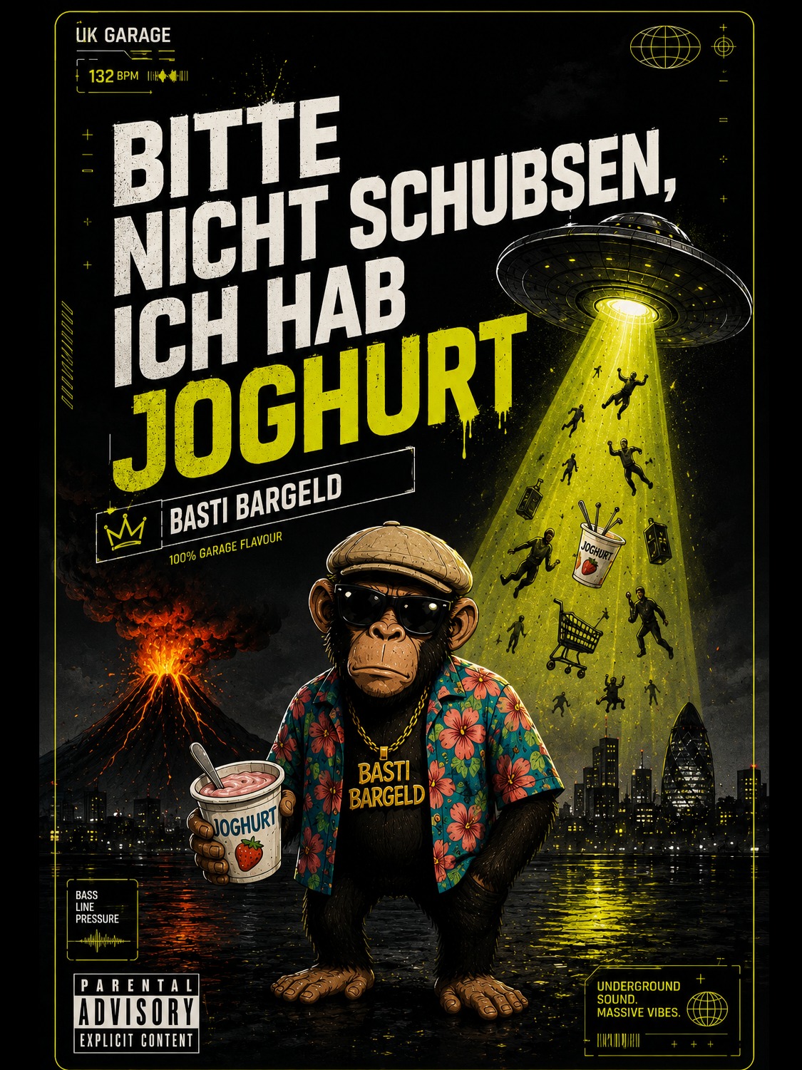 Bitte nicht schubsen, ich hab Joghurt