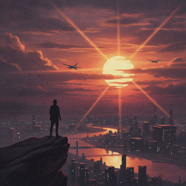 Sun goes down