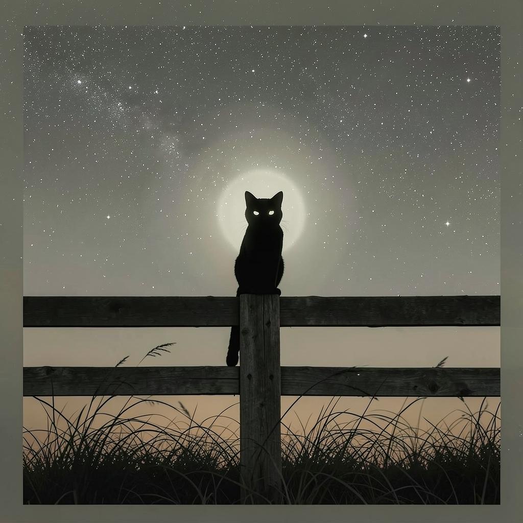 The cat is