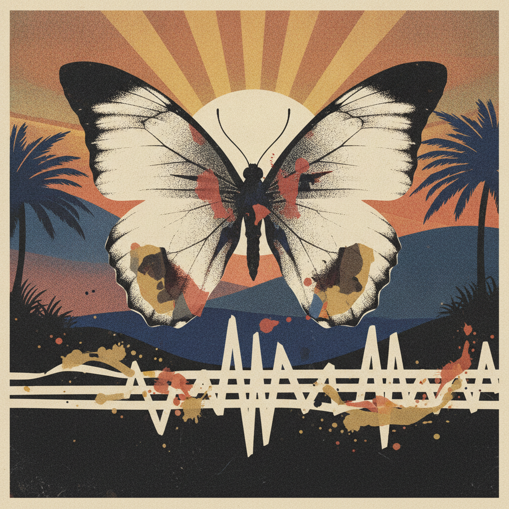 White pela butterfly