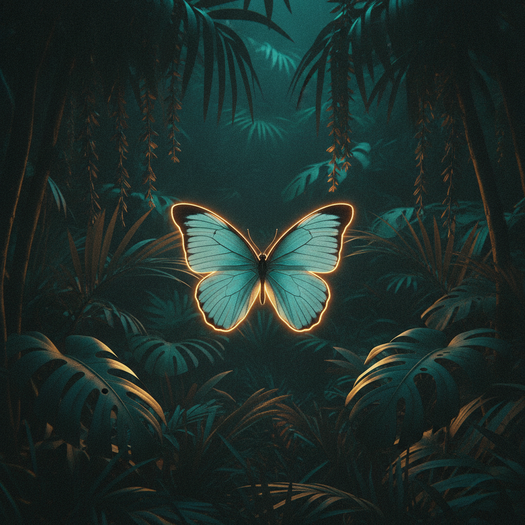 White pela butterfly