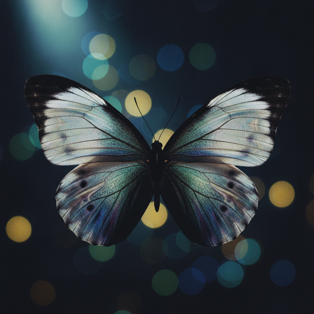 White pela butterfly