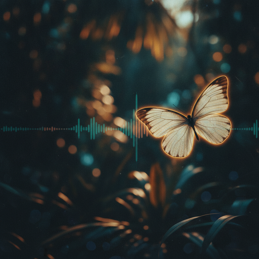 White pela butterfly