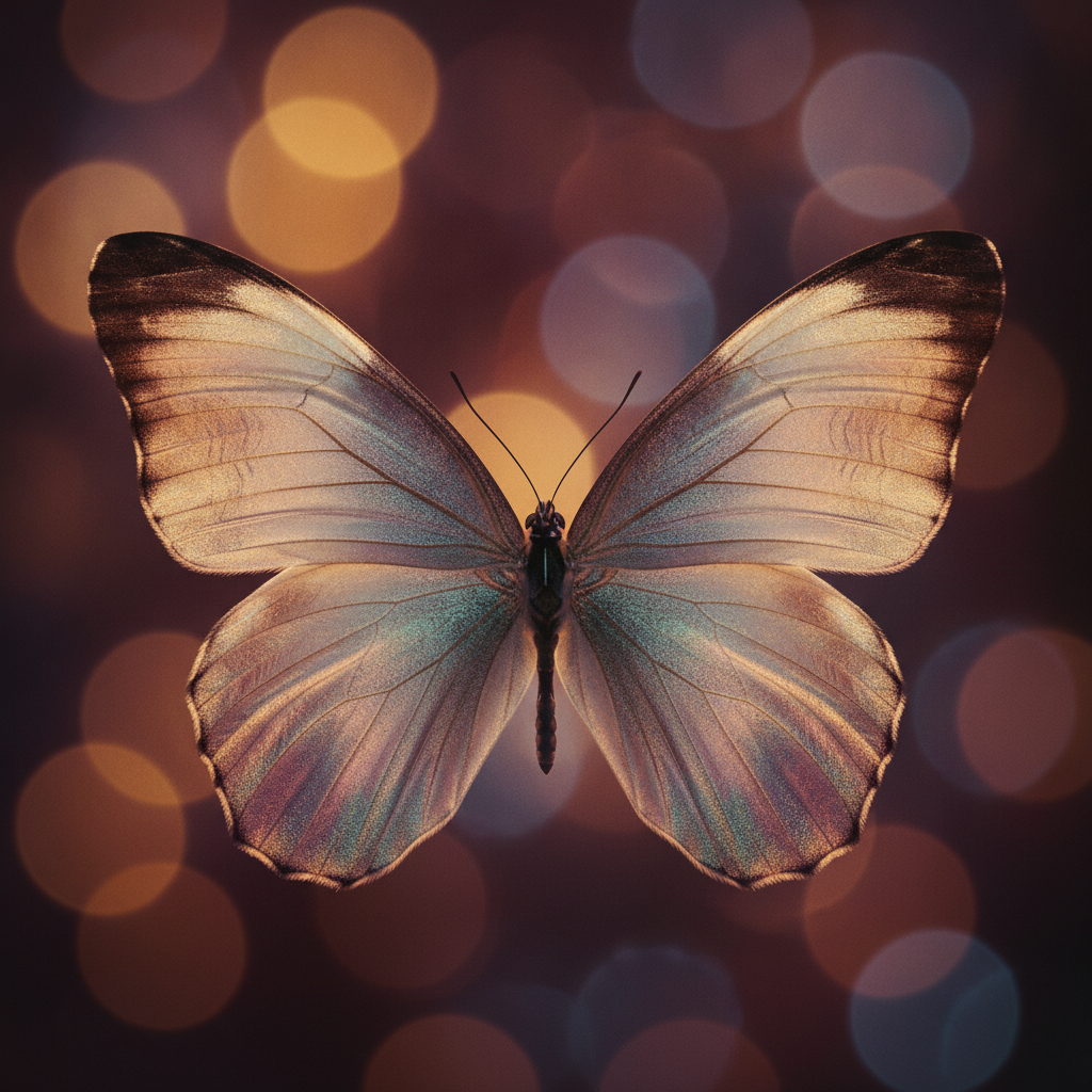 White pela butterfly