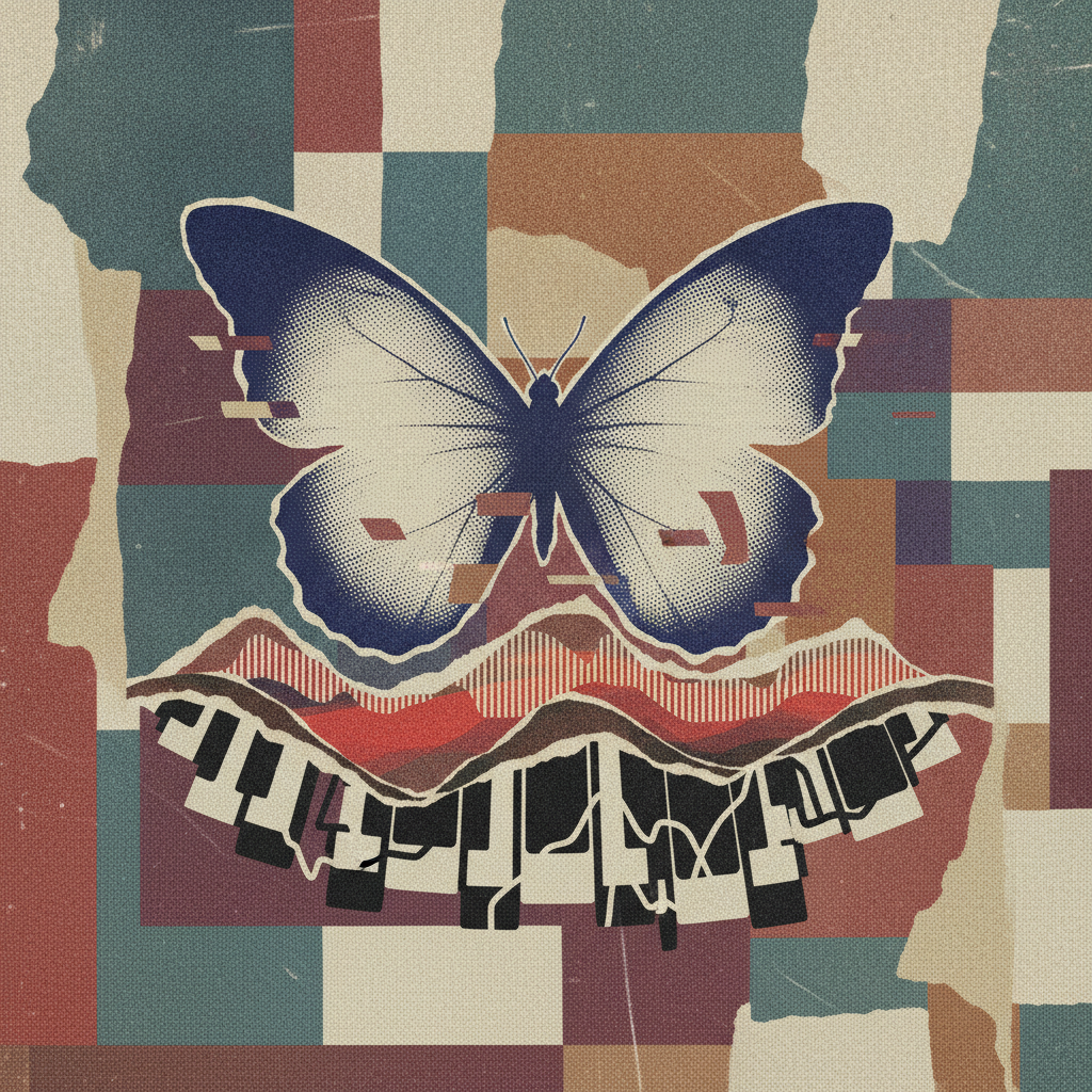 White pela butterfly